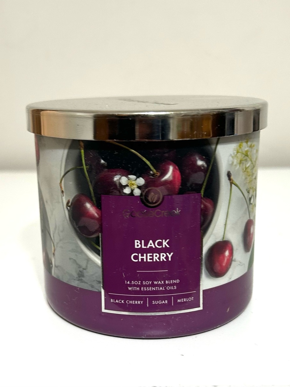 NWT Goose Creek Soy Wax Blend Candle Black Cherry, 3 Wick, 14.5 ounces